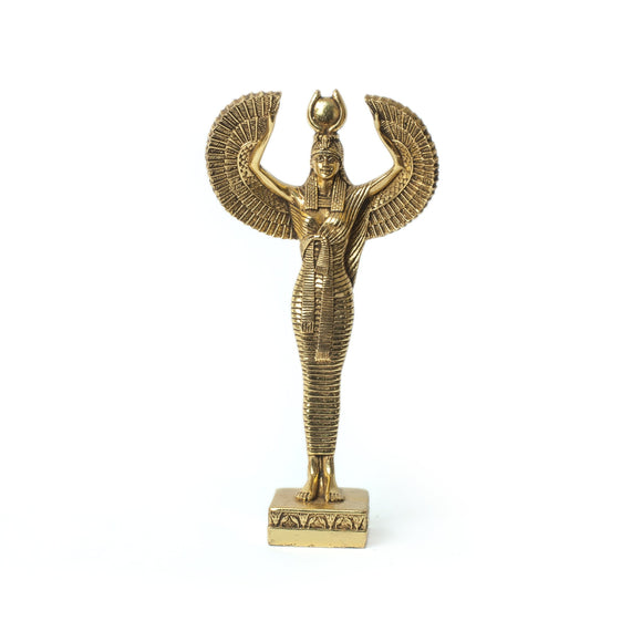 Egyptian Goddess Isis Statue - Gold Leaf - Ancient Egypt Figurine- Made in Egypt