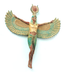 Egyptian Goddess Isis Statue/ Wall Hanging - Ancient Egypt Figurine- Made in Egypt