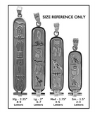 PERSONALIZED DOUBLE SIDED CARTOUCHE (GOLD AND SILVER) size reference sheet