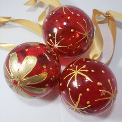 Egyptian Handblown Glass Ornaments - Set of 3 - Made in Egypt