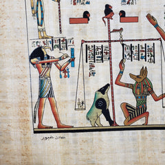 Judgement Scene Papyrus Painting - Made in Egypt