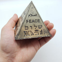 Brass Egyptian Pyramid Figurine -OXIDIZED
