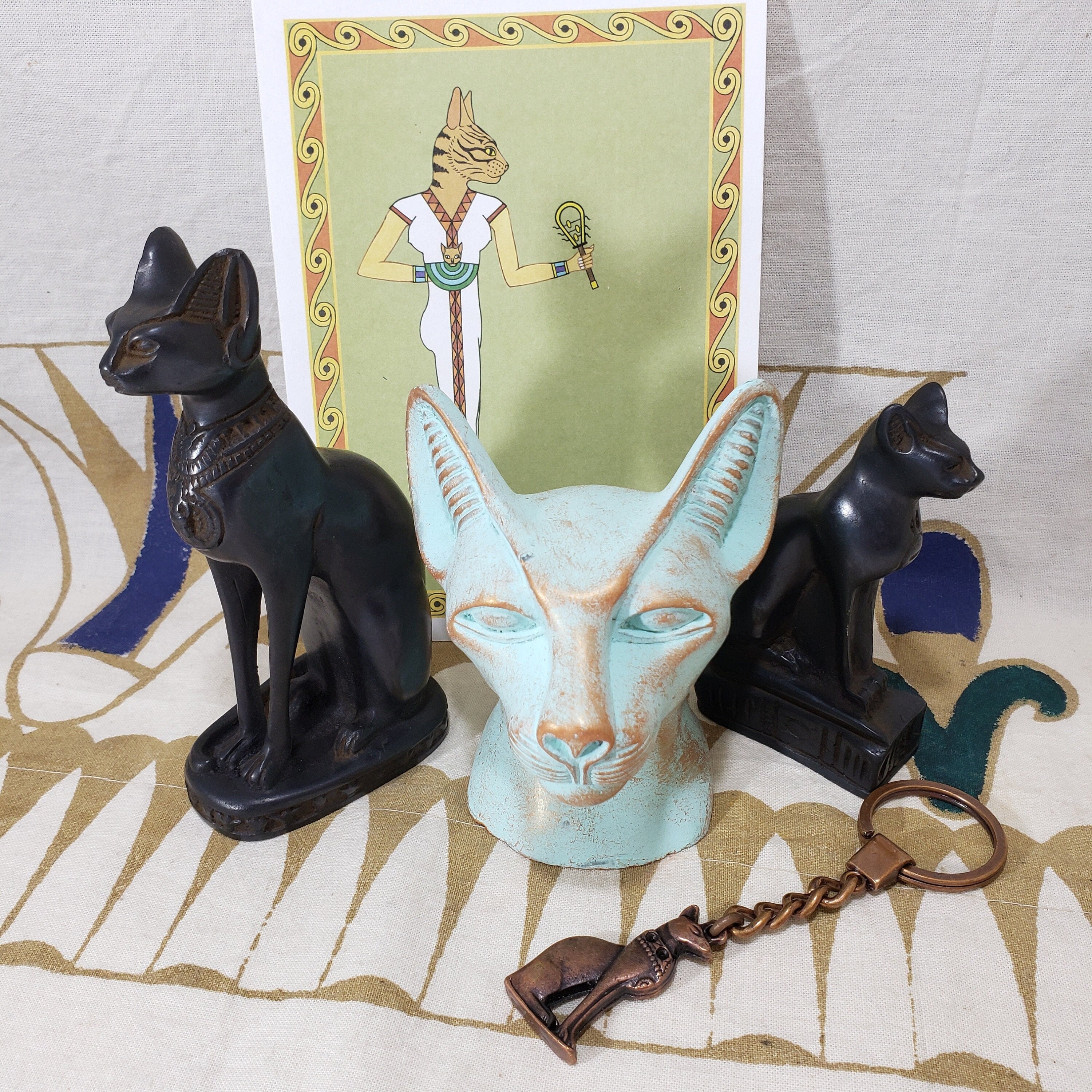Bastet Cat Gift Set - Egyptian Goddess - Made in Egypt