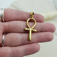 Egyptian Ankh Pendant - Gold Plated- Made in Egypt