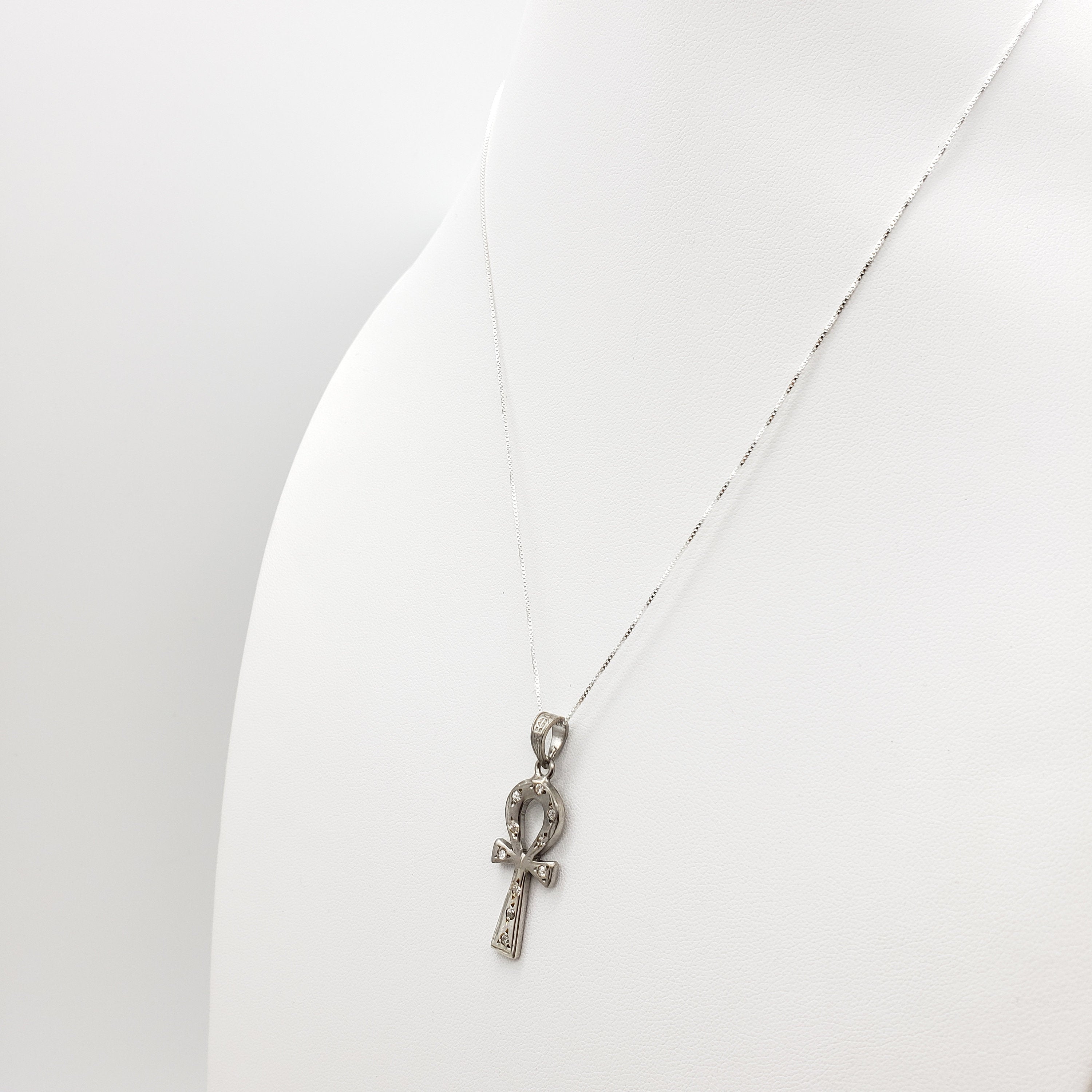 Egyptian Ankh Pendant Necklace with Rhinestones - Made in Egypt