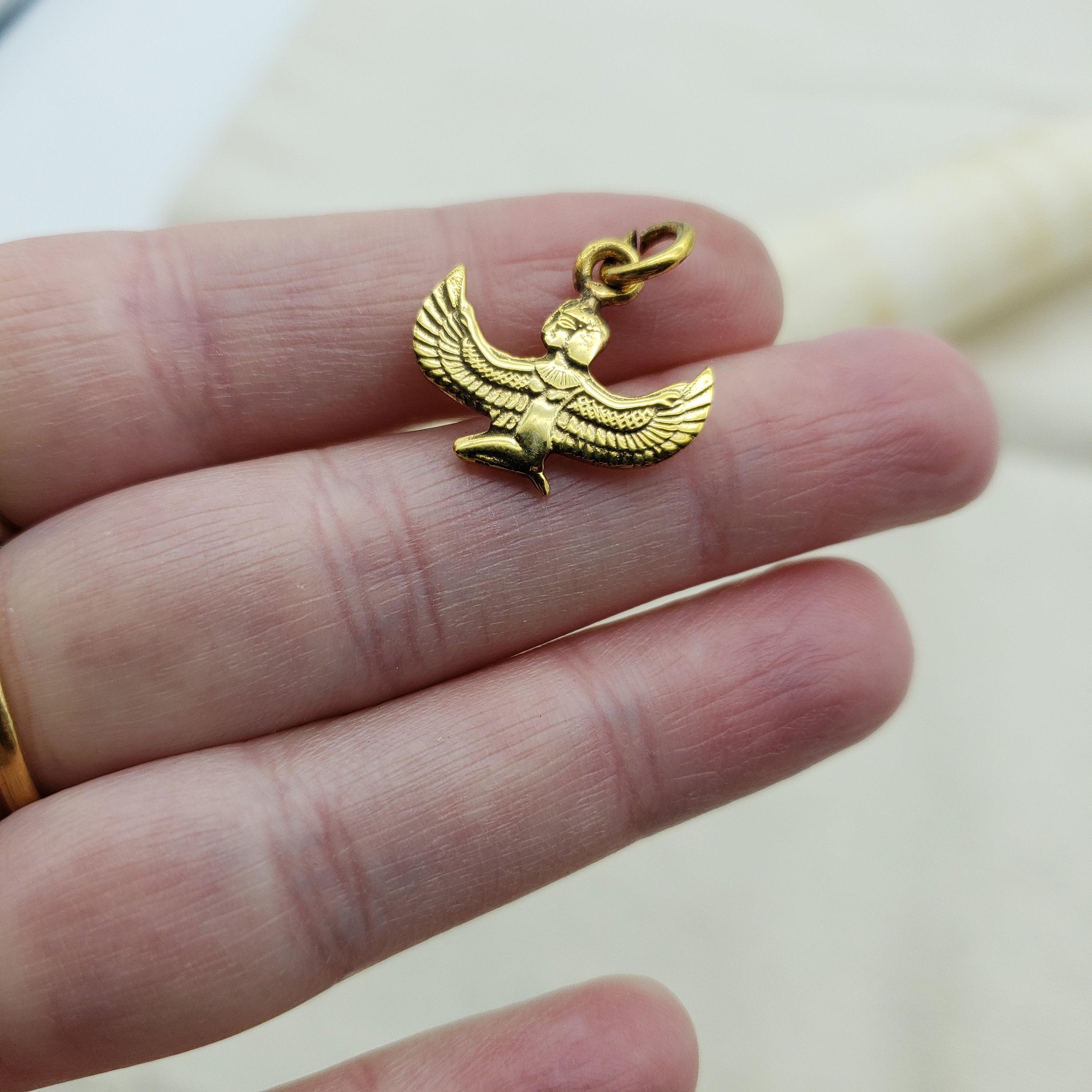 Egyptian Isis Pendant - Gold Plated- Made in Egypt