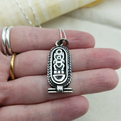 Egyptian King Tut Cartouche Necklace - Ancient Egypt Tutankhamun Pendant- Made in Egypt