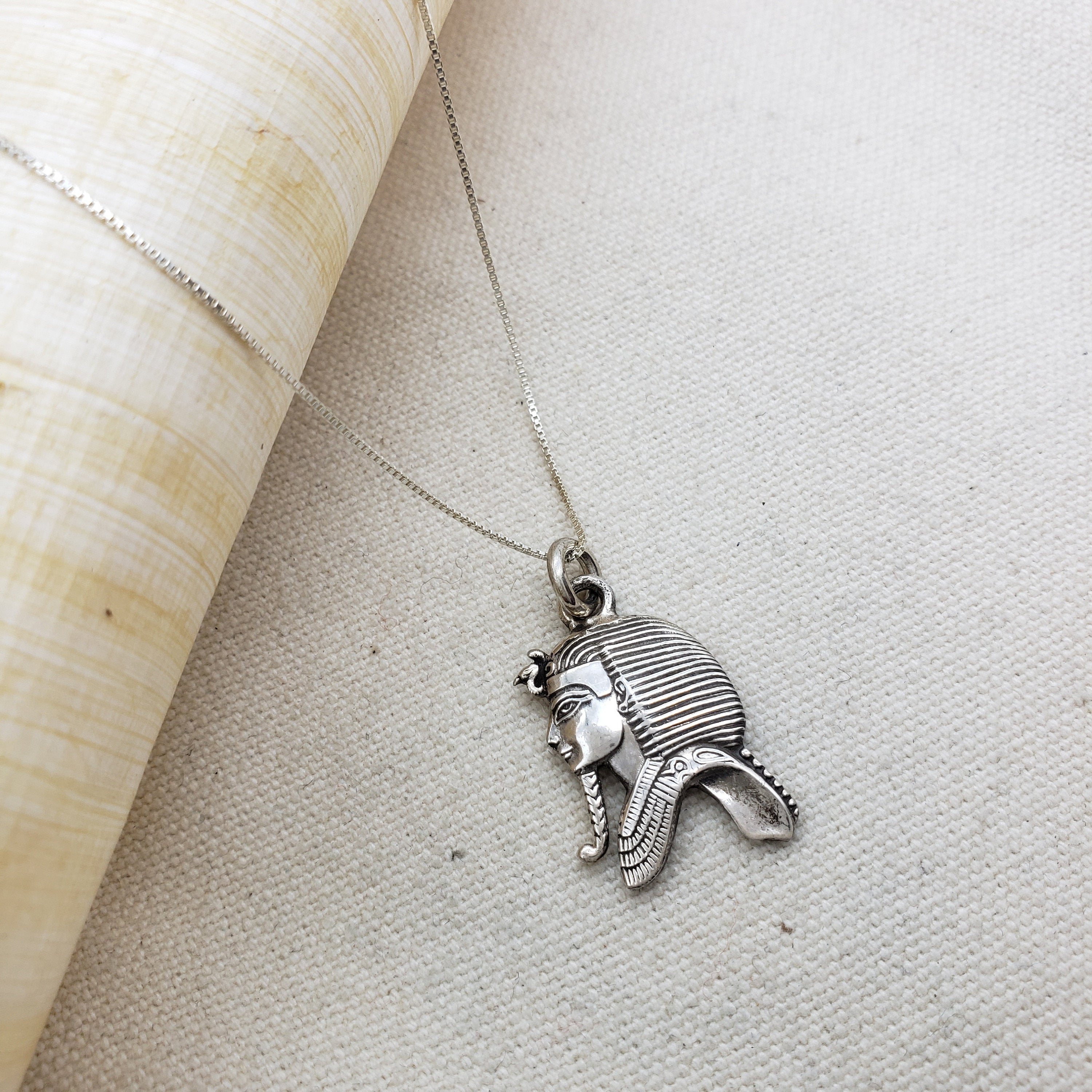 Egyptian Silver King Tut Necklace- Made in Egypt