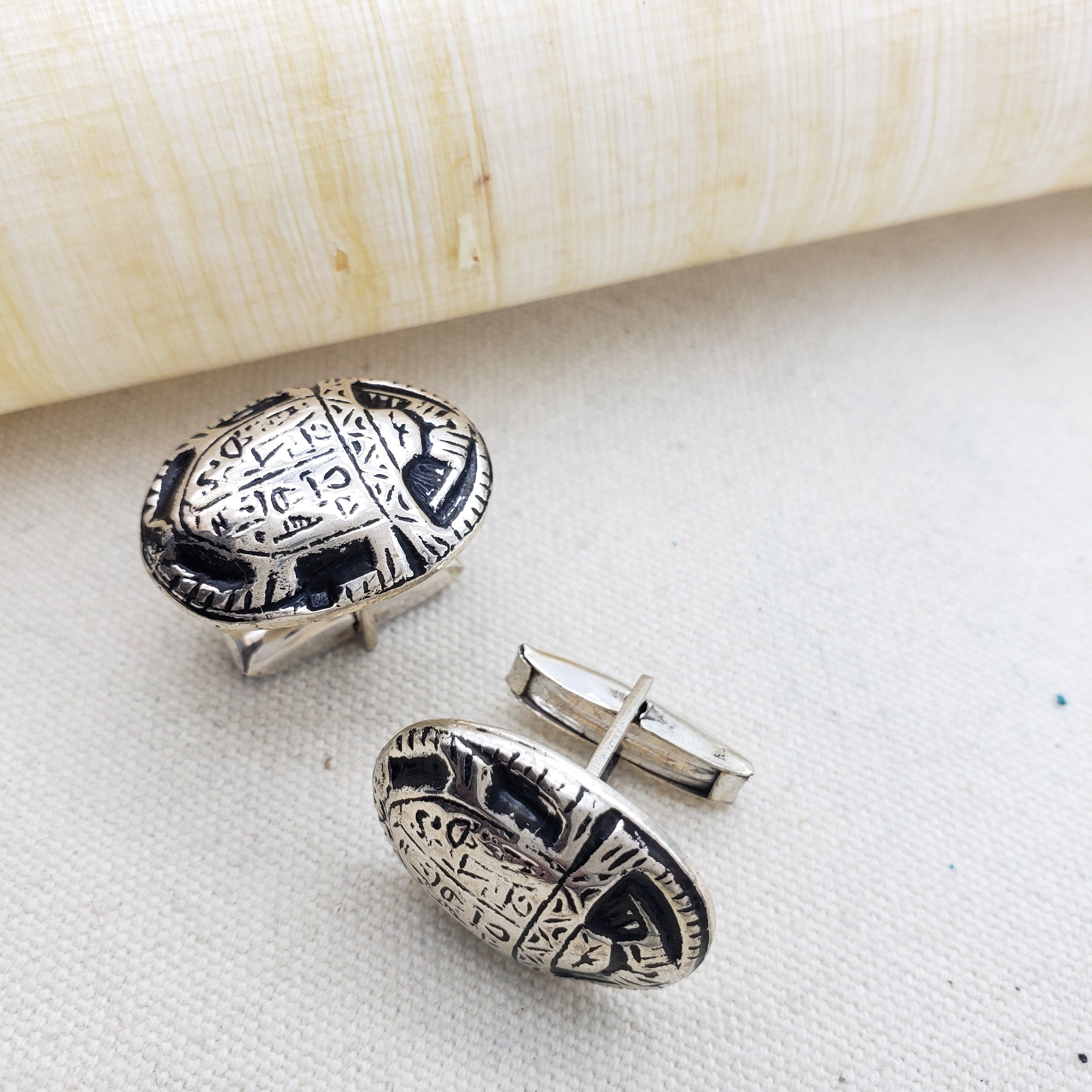 Egyptian Scarab Cufflinks- Made in Egypt