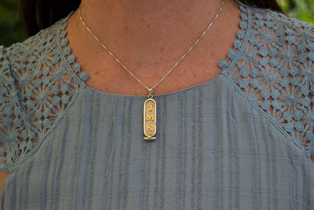 PERSONALIZED DOUBLE SIDED CARTOUCHE (GOLD AND SILVER)
