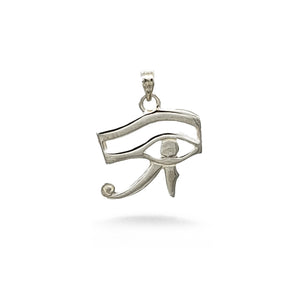 STERLING SILVER EGYPTIAN EYE OF RA PENDANT NECKLACE - MADE IN EGYPT