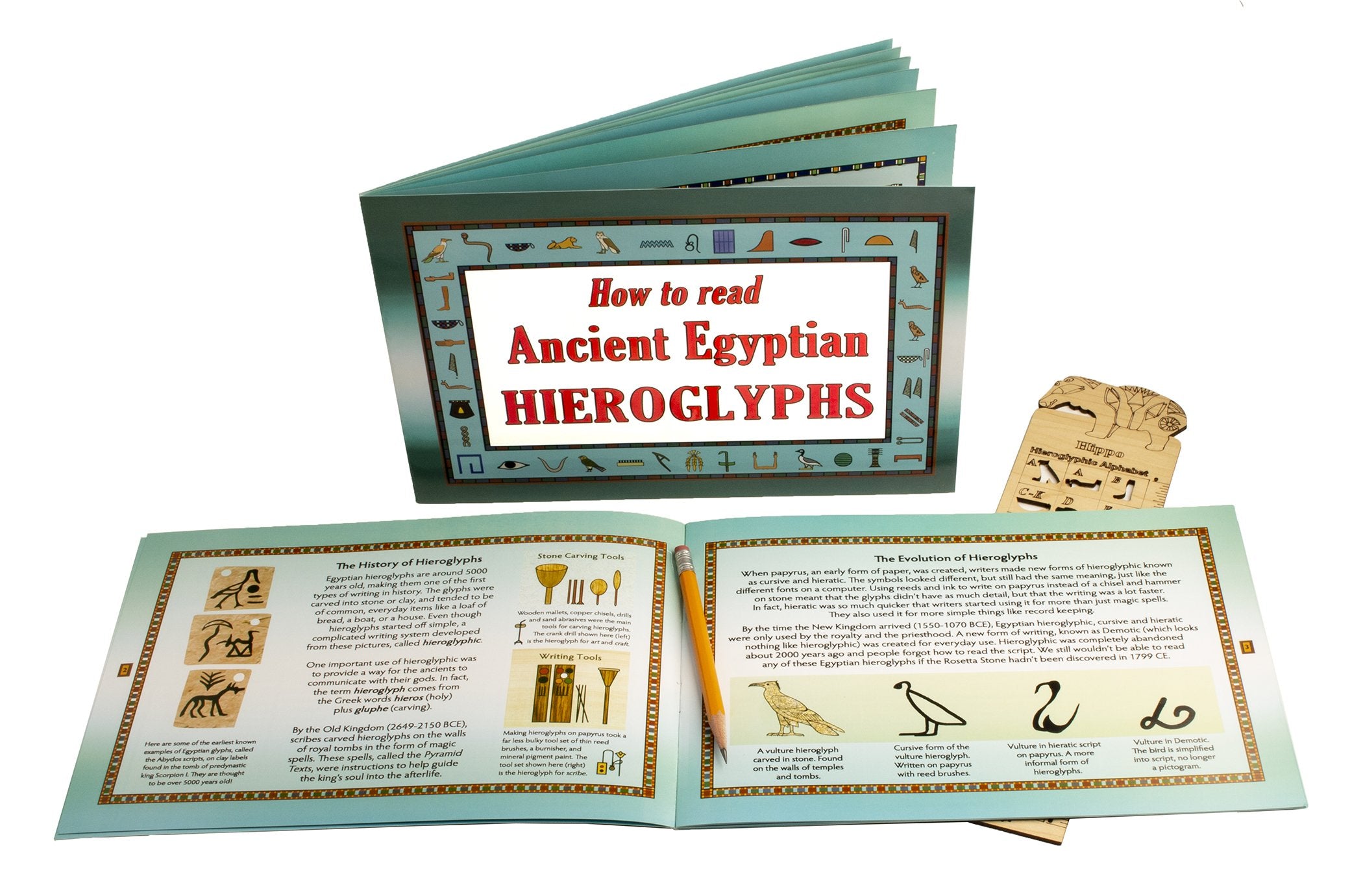 HOW TO READ HIEROGLYPHICS BOOKLET - 18 PAGES - 7 X 9"