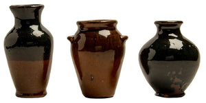 Set of 3 Glazed Vessels - Ass't - 3"