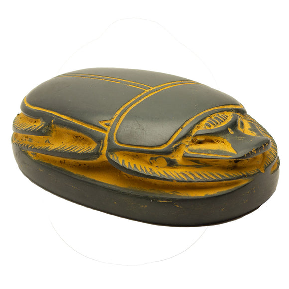 SCARAB PAPERWEIGHT ANTIQUE GOLD - 3.25