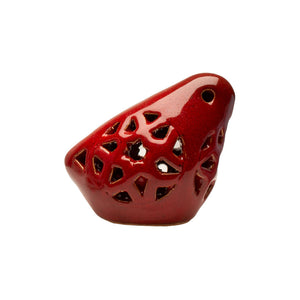 CERAMIC ARABESQUE SWALLOW BIRD - RED