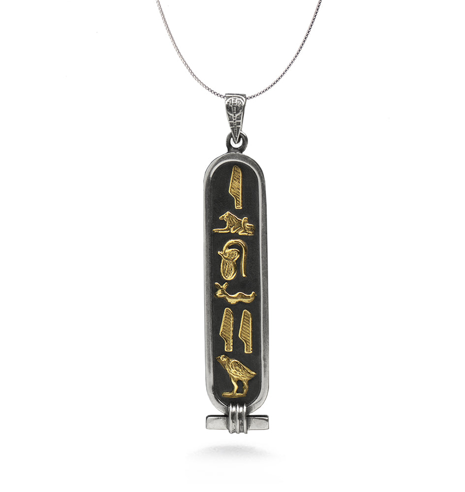 Personalised Gold Cartouche Necklace, Your Name Converted Into Ancient Egyptian  Hieroglyphic Language, Gold Cartouche Jewelry. - Etsy