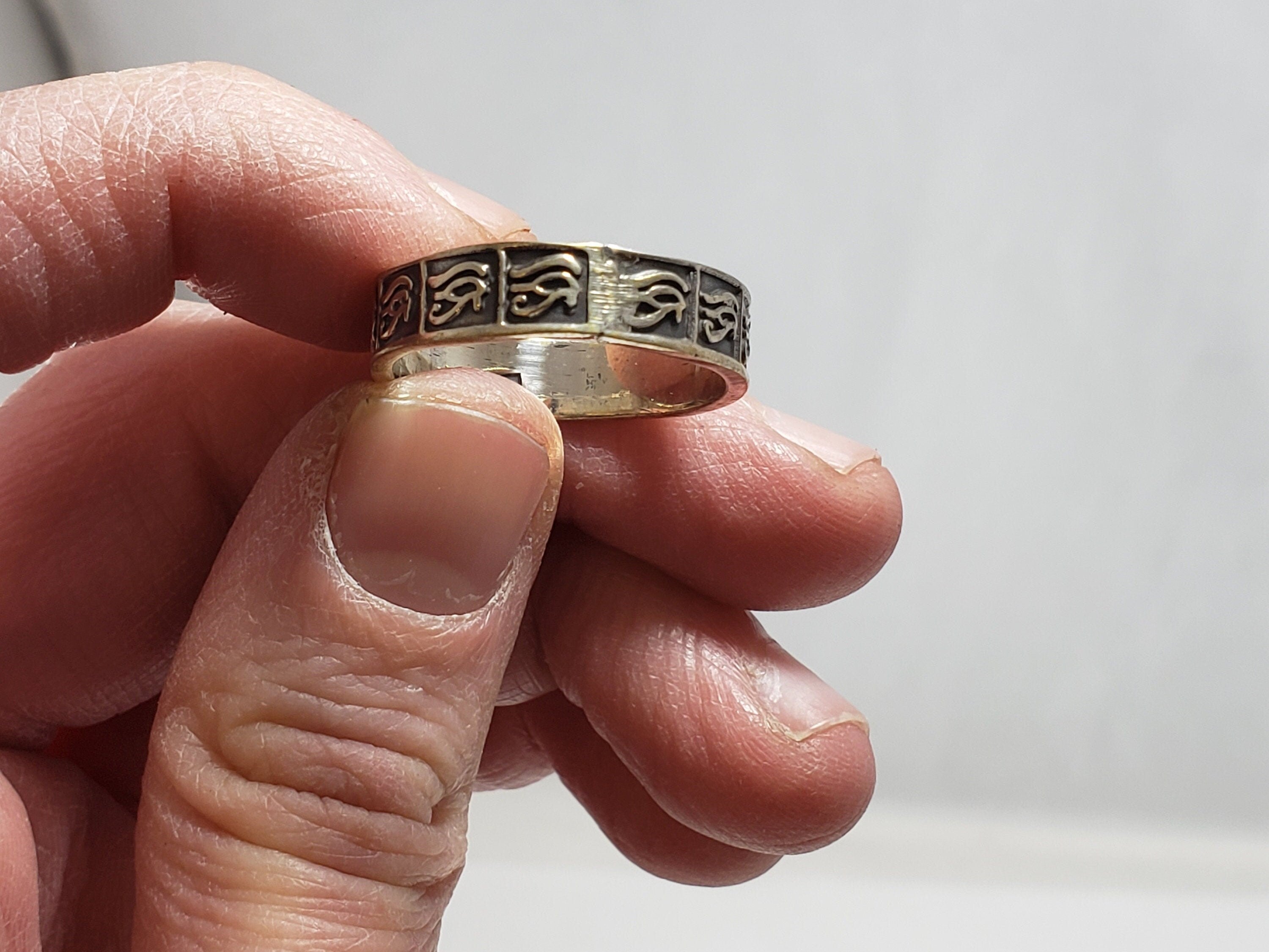 Egyptian Eye of Horus Ring - Multiple Sizes- Made in Egypt