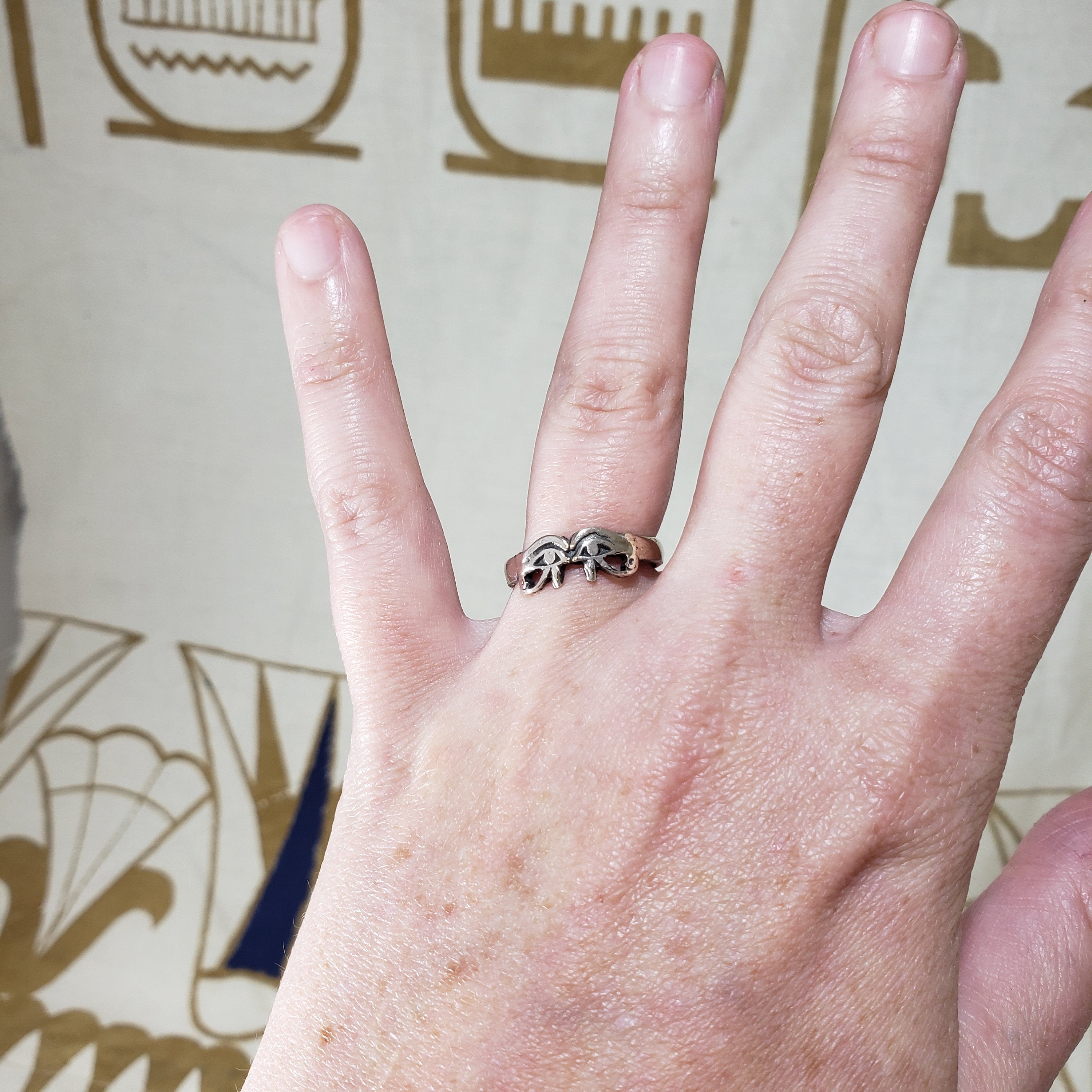 Egyptian Eye of Horus/ Eye of Ra Ring- Made in Egypt