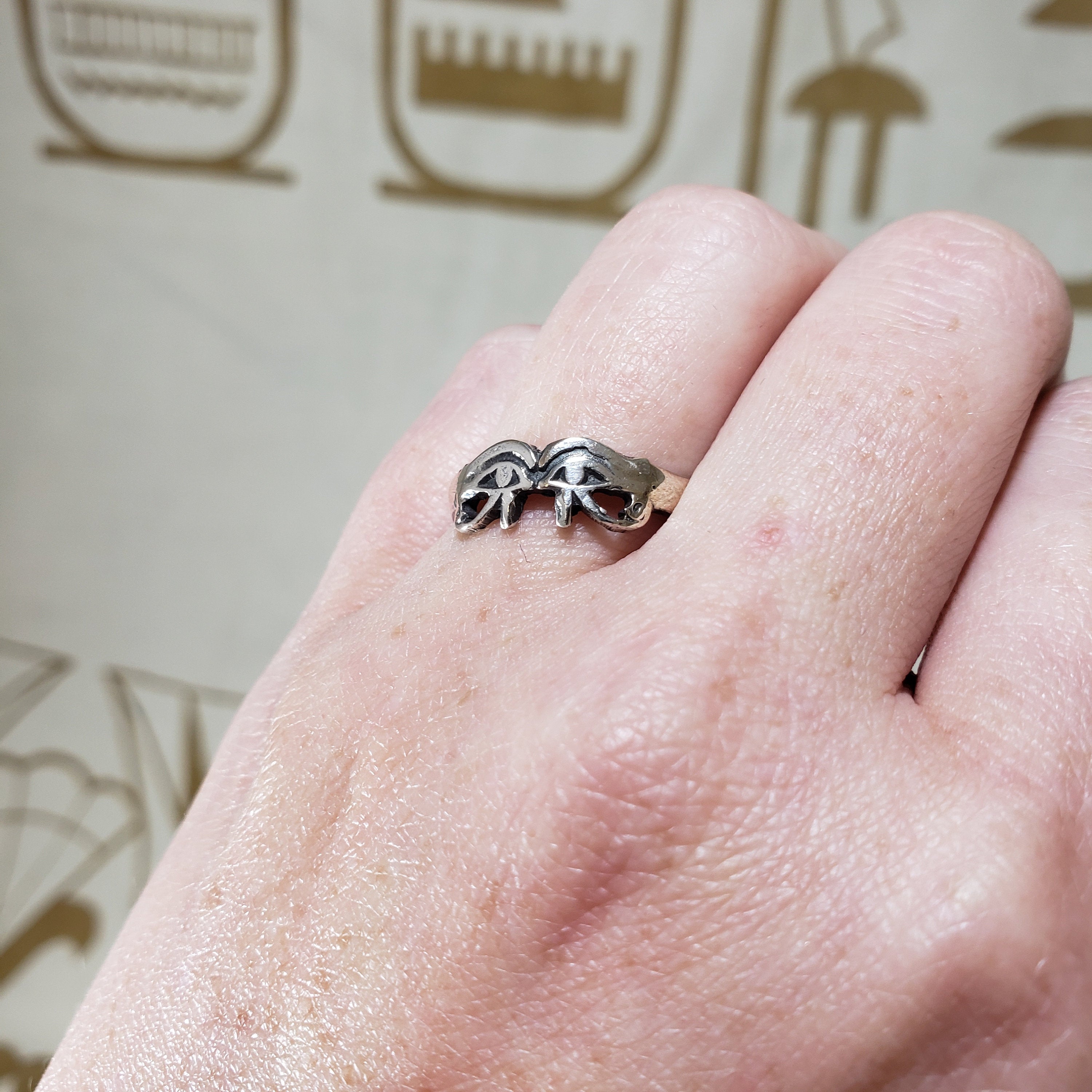 Egyptian Eye of Horus/ Eye of Ra Ring- Made in Egypt