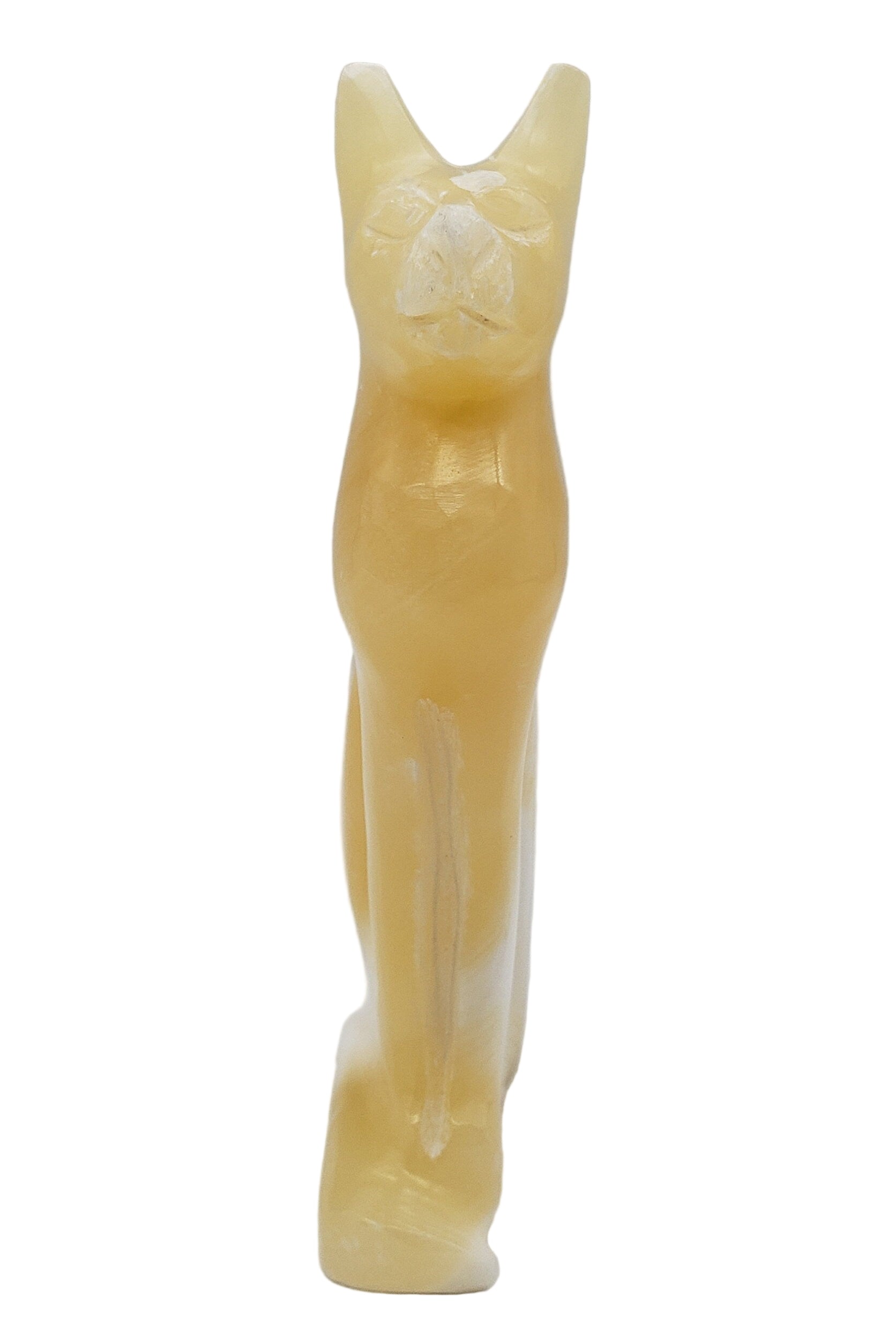 Bastet Cat Alabaster Statue - Made In Egypt