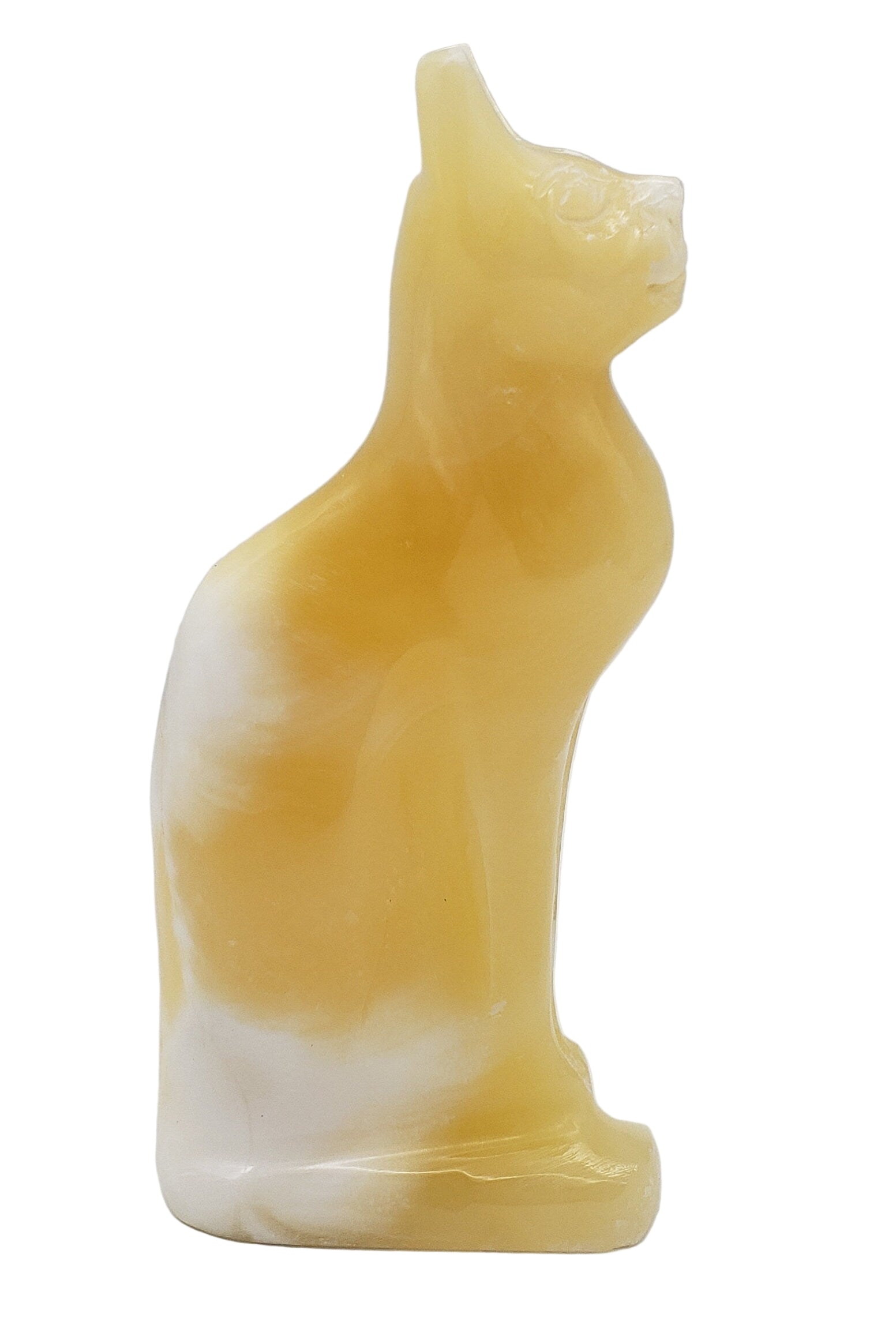 Bastet Cat Alabaster Statue - Made In Egypt