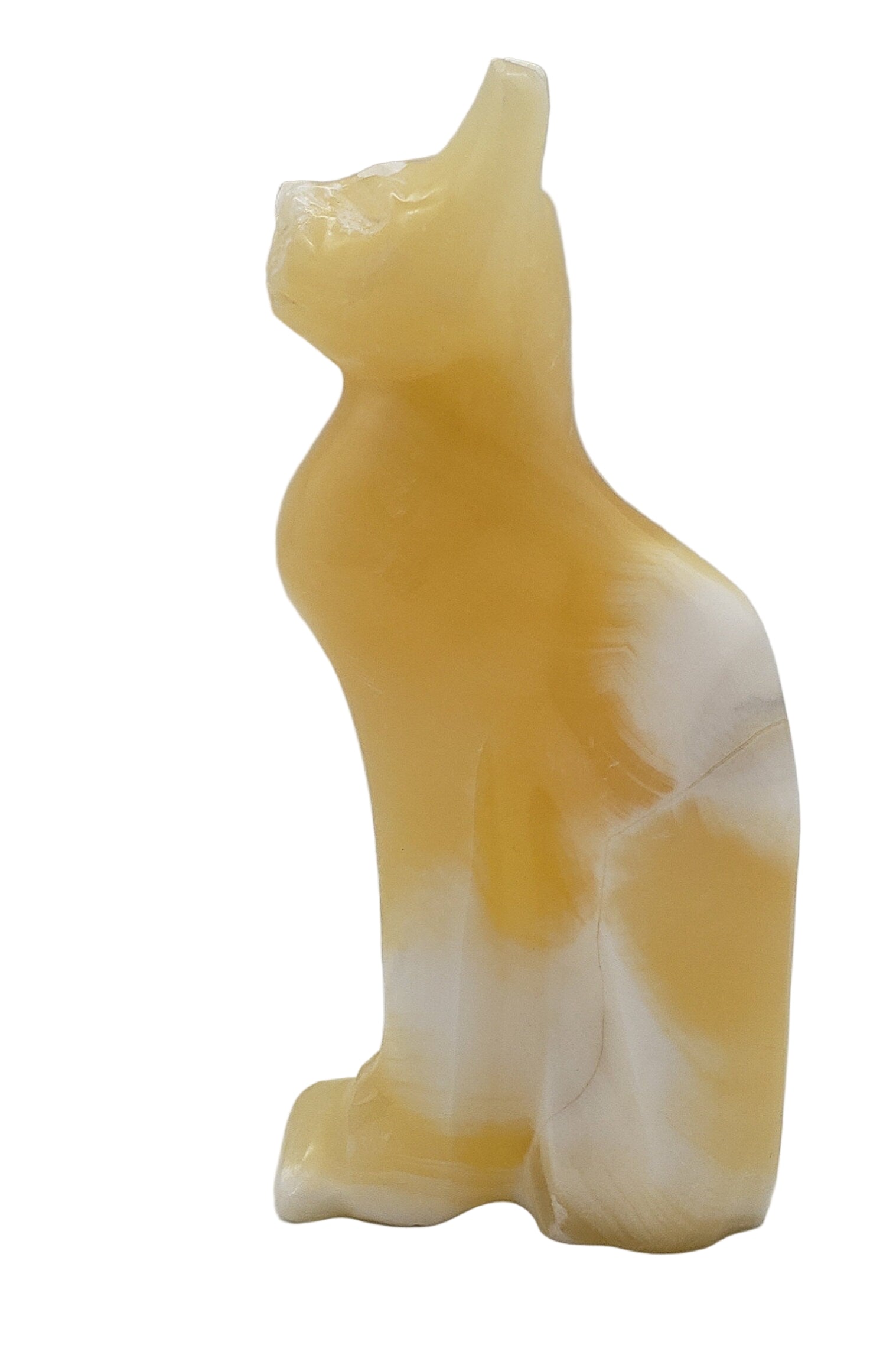 Bastet Cat Alabaster Statue - Made In Egypt