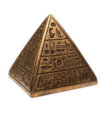 Egyptian Pyramid Statue - Bronze Hand Painted Collectible - Made in Egypt